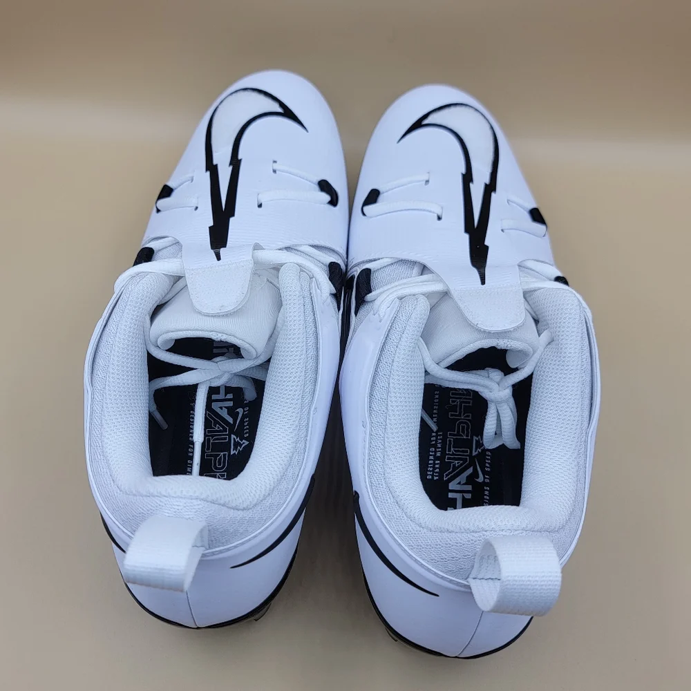 Nike Alpha Menace Pro 3 Low Detachable Football Cleats Men's Size 11 White Black